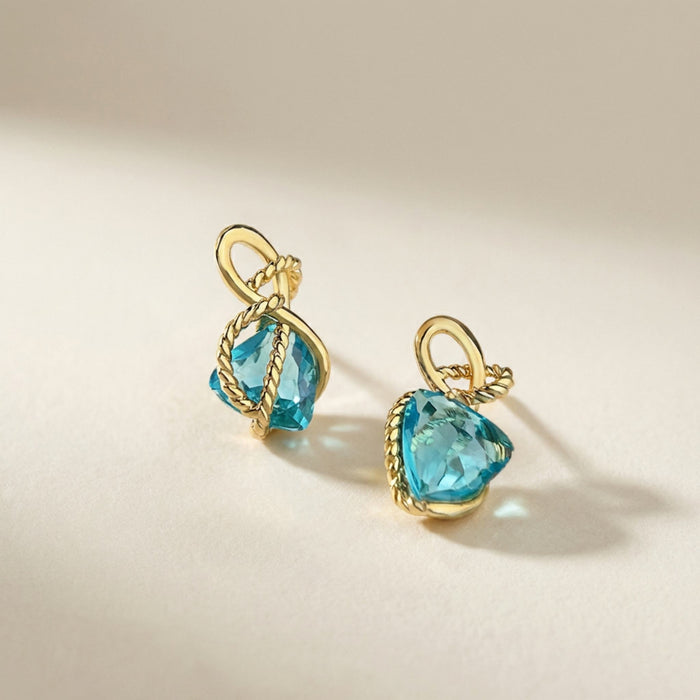 Azure Knot Stud Earrings