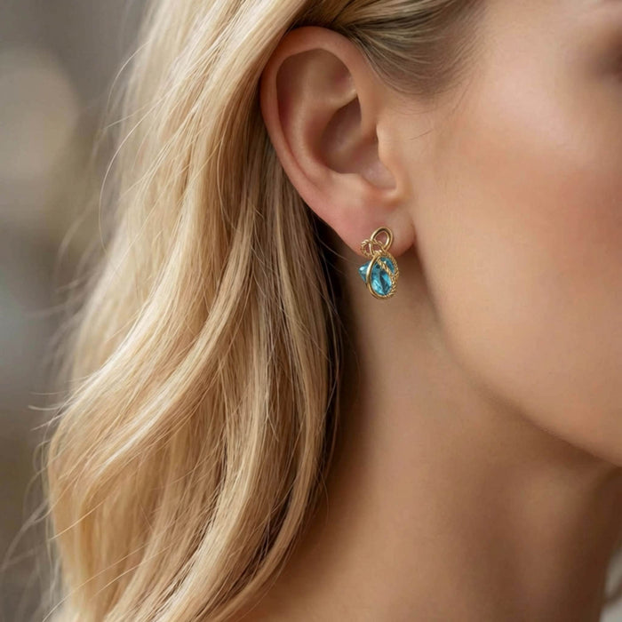 Azure Knot Stud Earrings