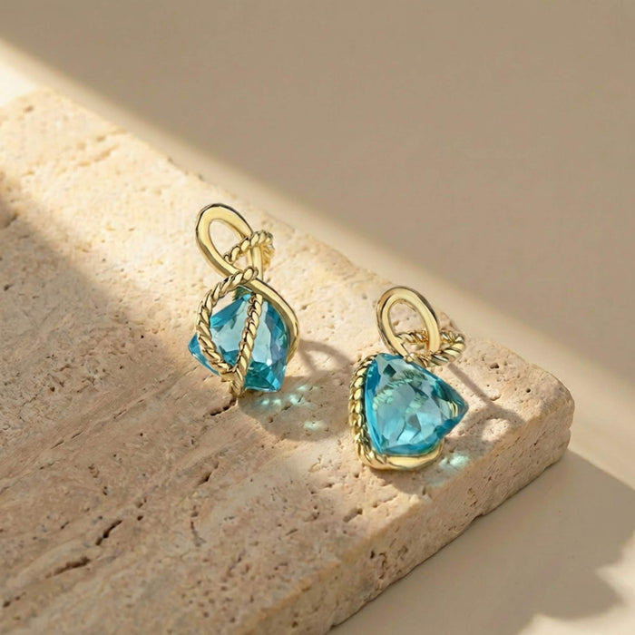 Azure Knot Stud Earrings