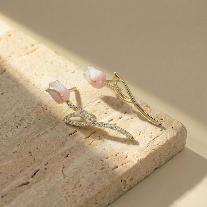 Blush Rose Stud Earrings