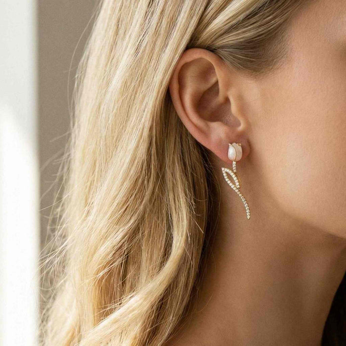 Blush Rose Stud Earrings