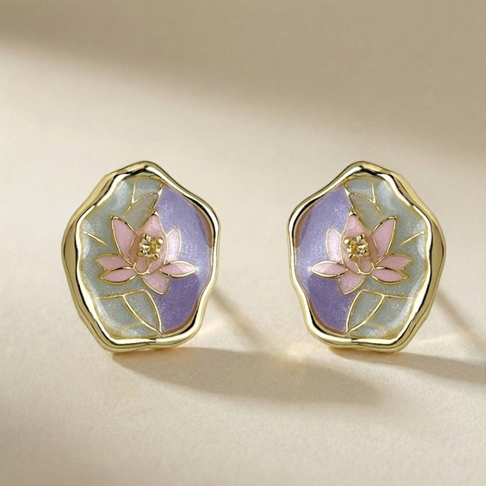 Lotus Dawn Stud Earrings