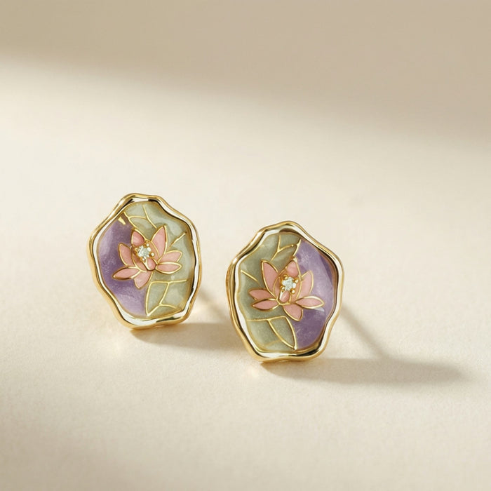 Lotus Dawn Stud Earrings
