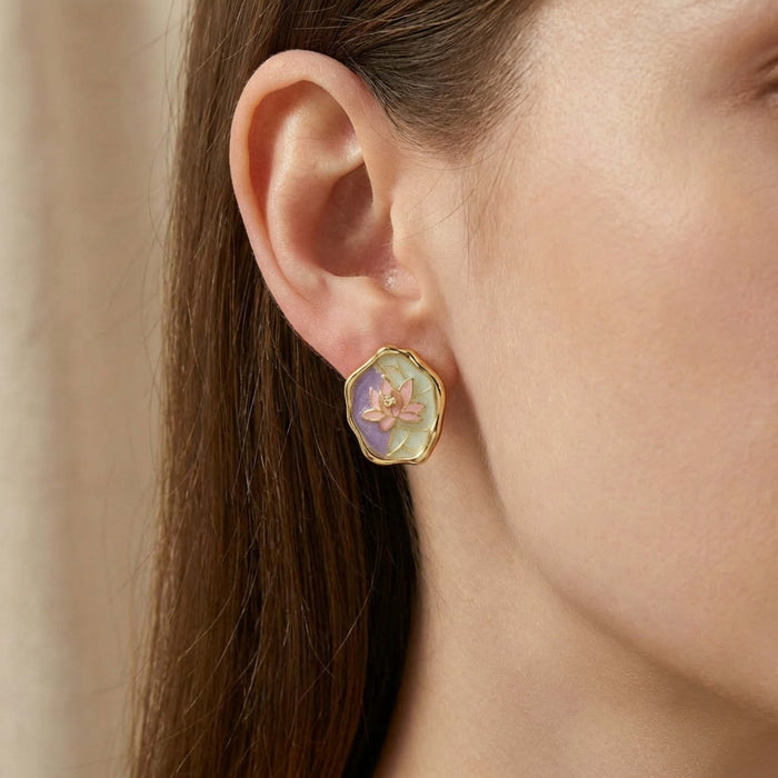 Lotus Dawn Stud Earrings