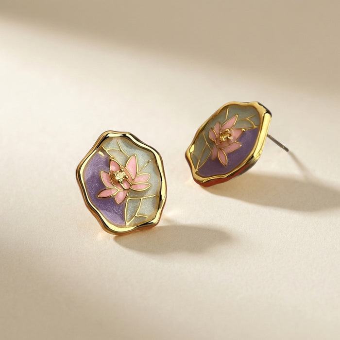 Lotus Dawn Stud Earrings