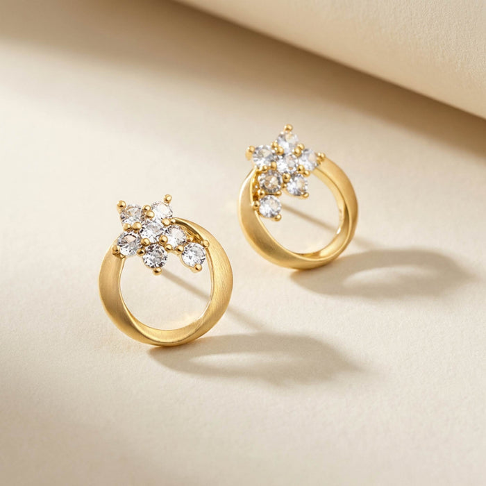 Mobius Halo Stud Earrings