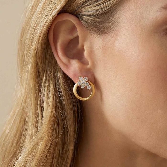 Mobius Halo Stud Earrings