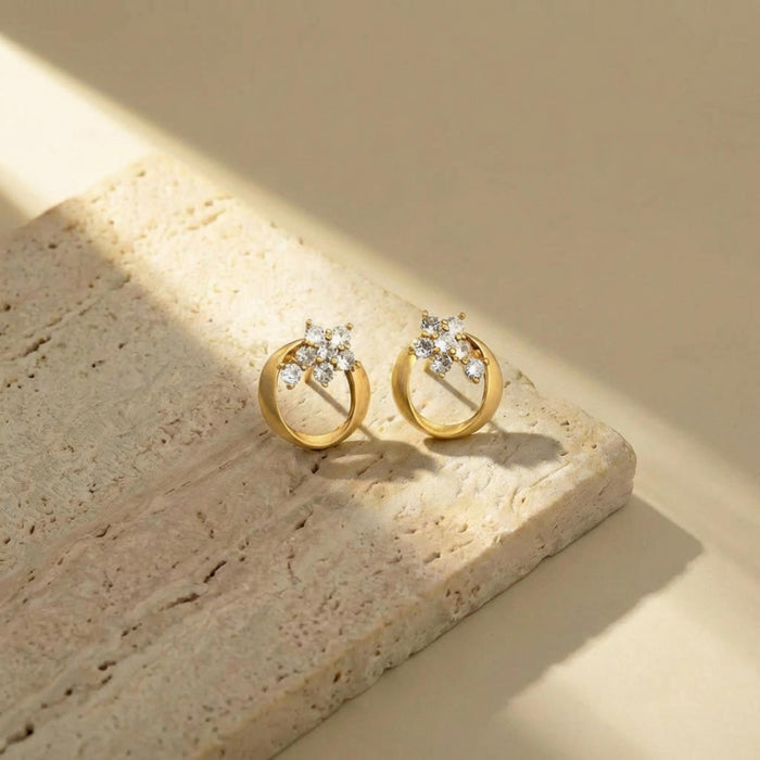 Mobius Halo Stud Earrings