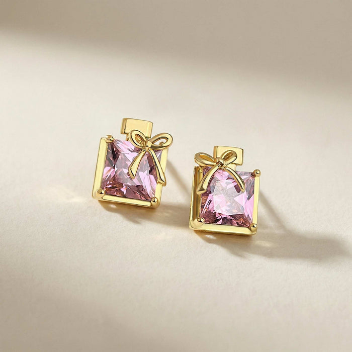 Perfume Bow Stud Earrings